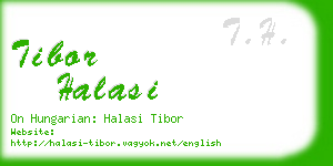tibor halasi business card